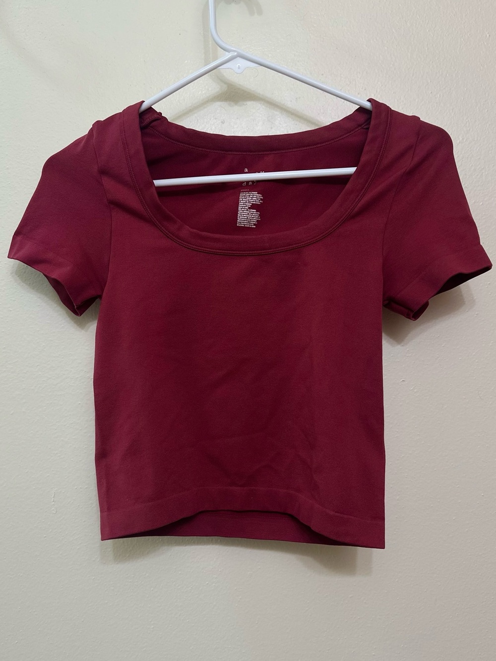 a new day Red Scoop Neck Crop Top